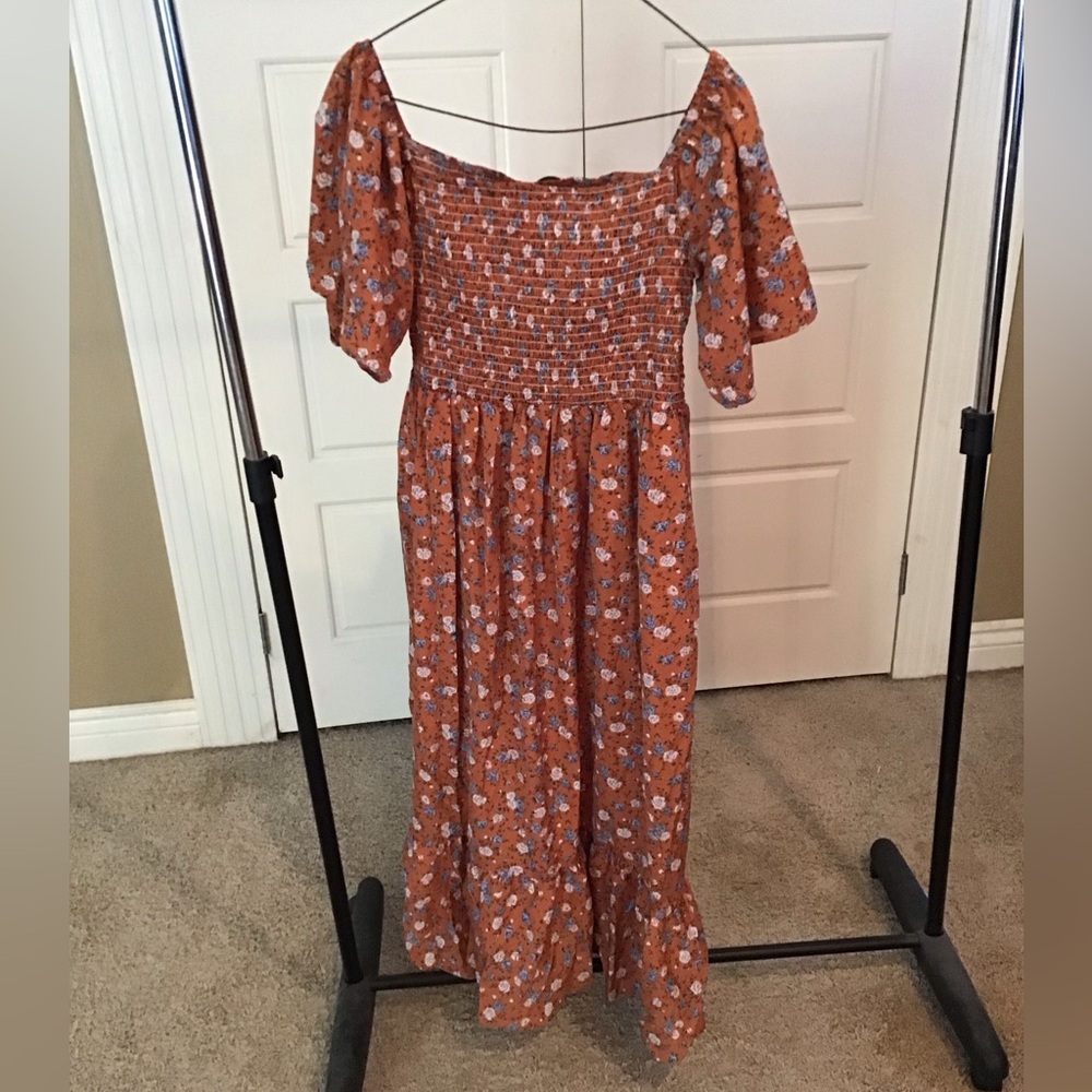 IFFEI Maternity Dress Boho Midi Dress